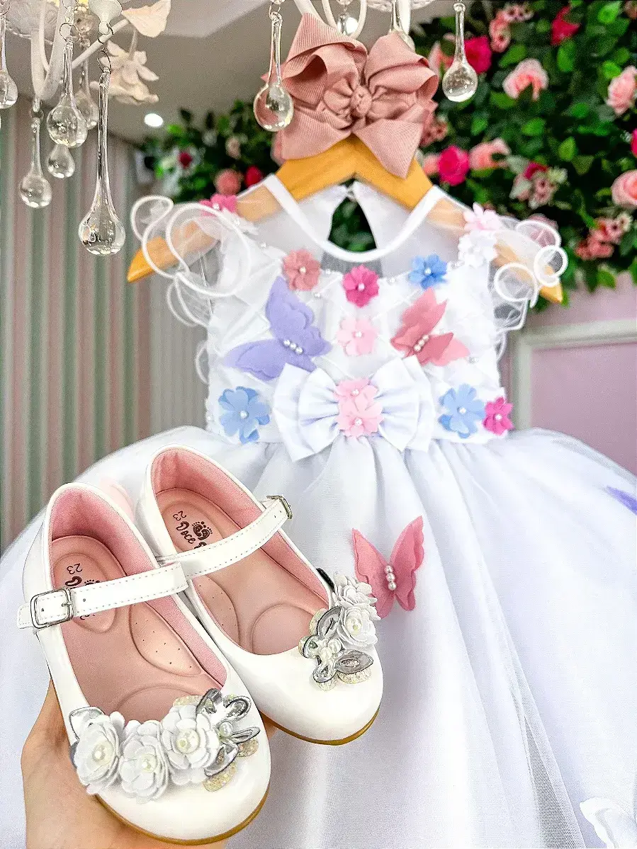 Vestido branco jardim encantado laço, foto 6