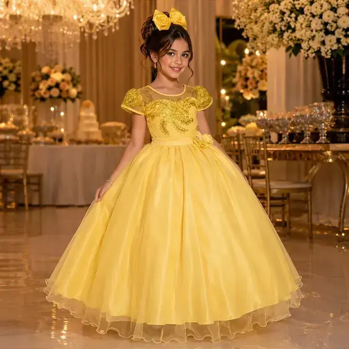 Vestido longo carol amarelo