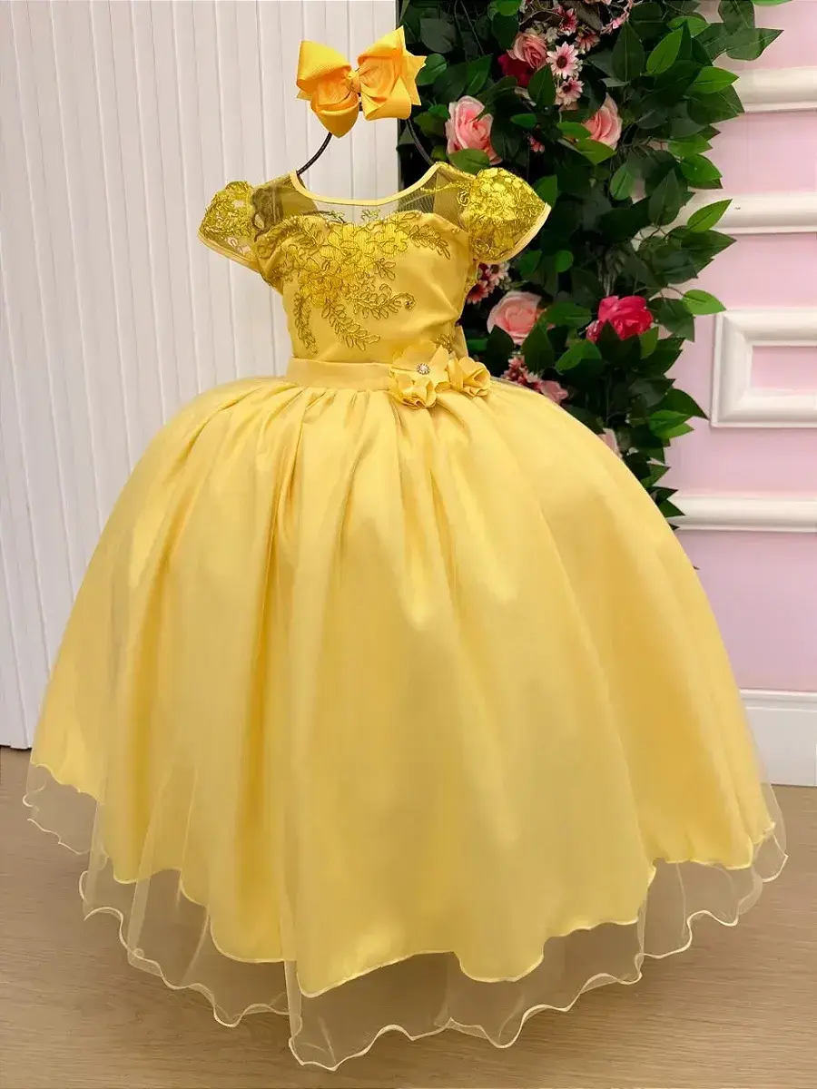 Vestido longo carol amarelo, foto 3