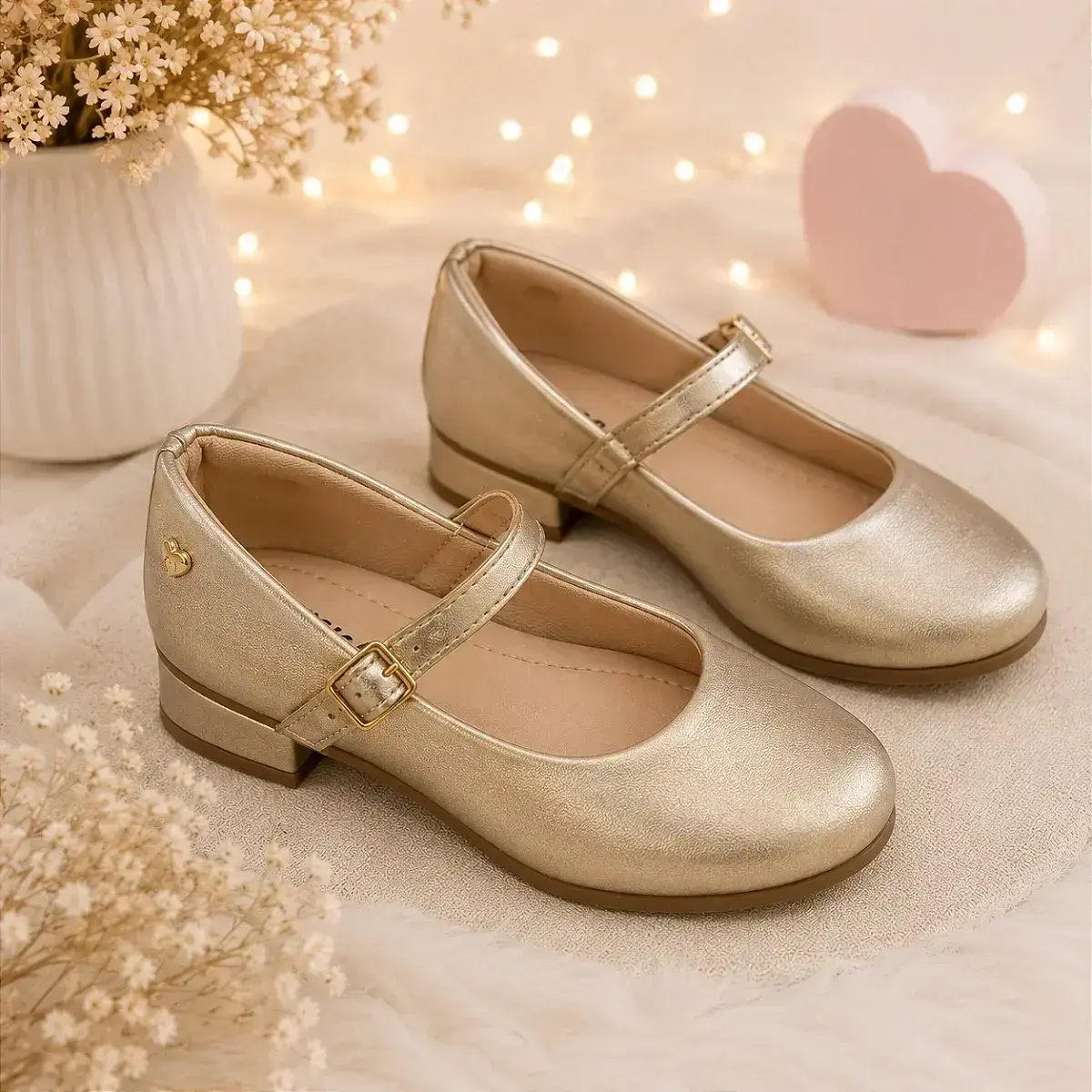 Sapatilha cristal dourado