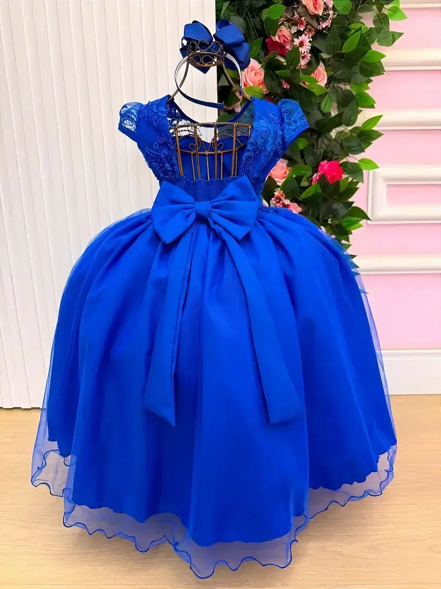 Vestido longo carol azul royal, foto 5