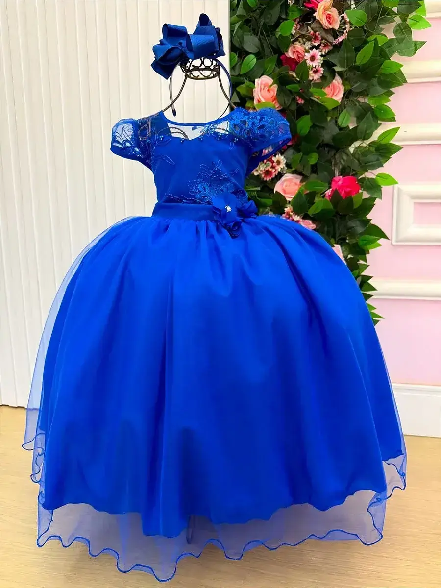 Vestido longo carol azul royal, foto 2