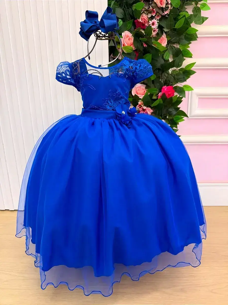 Vestido longo carol azul royal, foto 3
