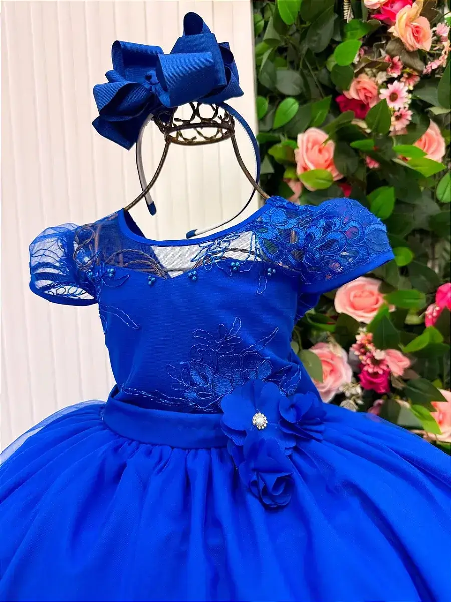 Vestido longo carol azul royal, foto 4
