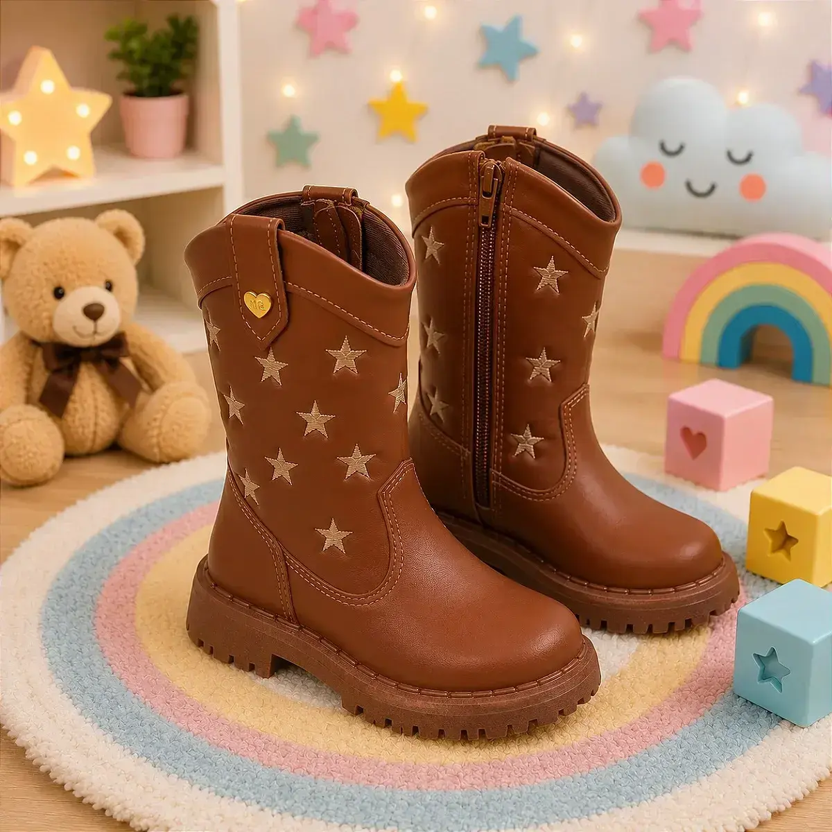 Bota nilqi manu marrom caramelo estrela, foto 3