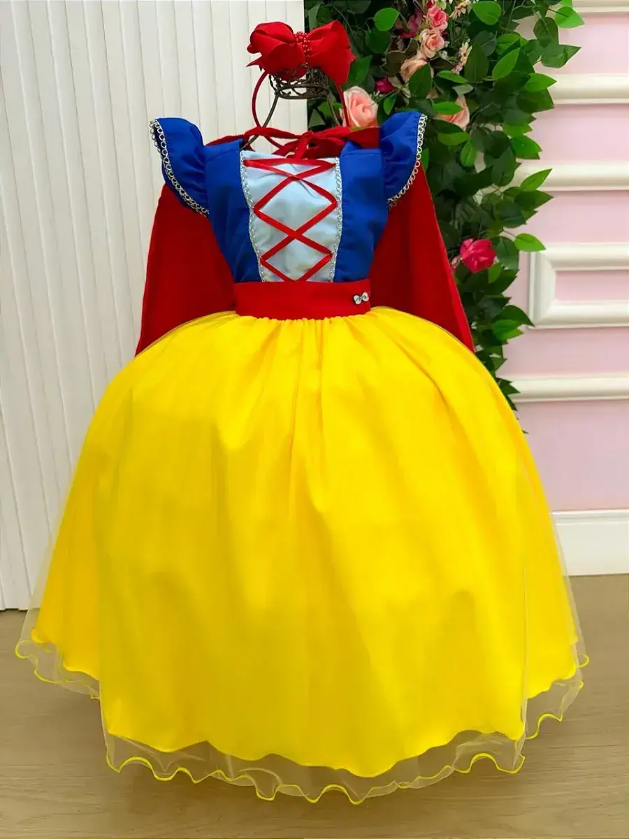 Fantasia vestido longo princesa maça, foto 2