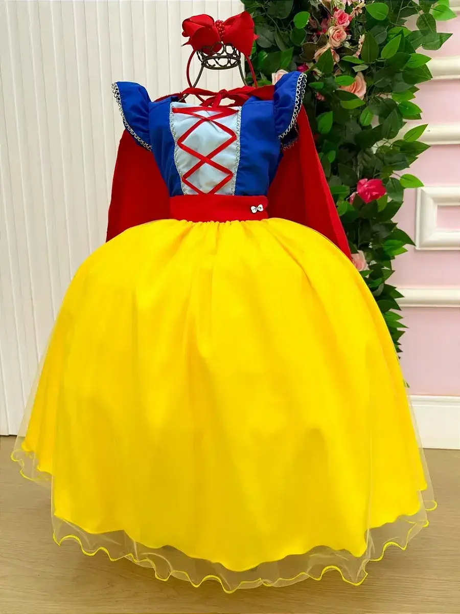 Fantasia vestido longo princesa maça, foto 3
