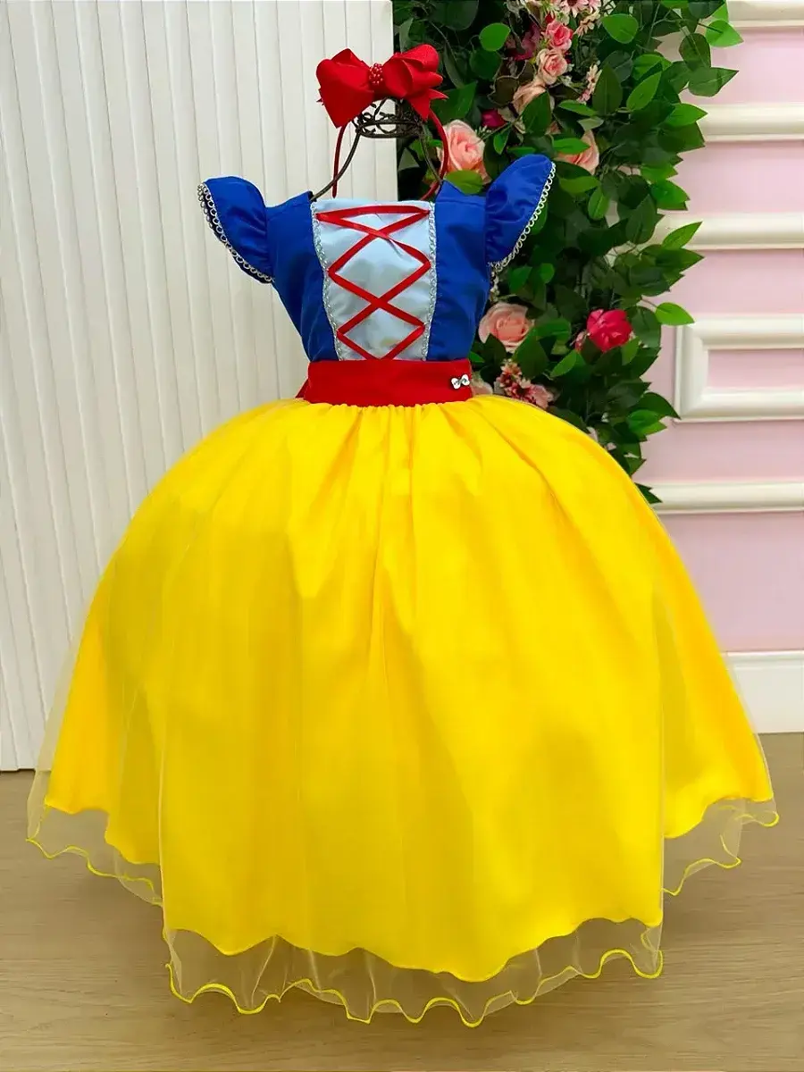 Fantasia vestido longo princesa maça, foto 6