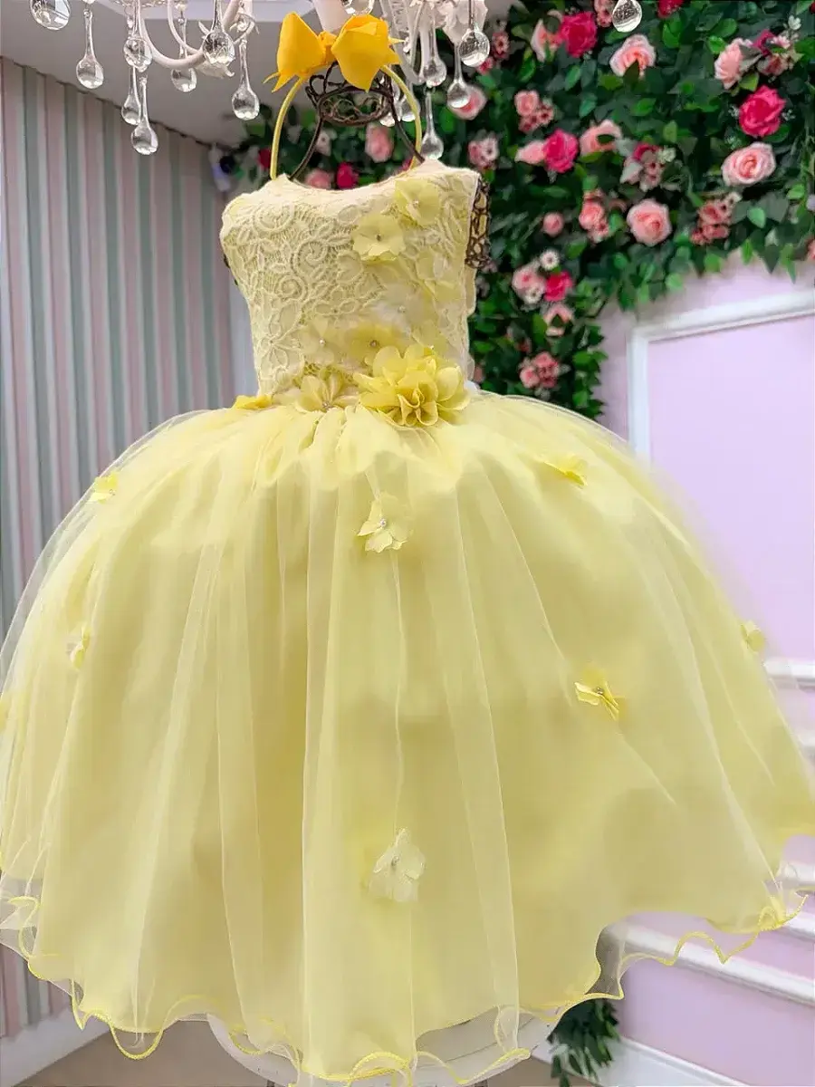 Vestido regata flores amarelo, foto 4