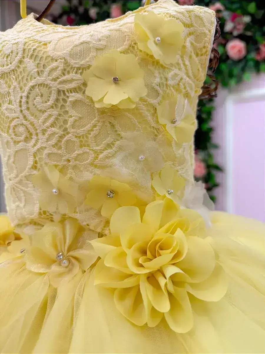 Vestido regata flores amarelo, foto 6
