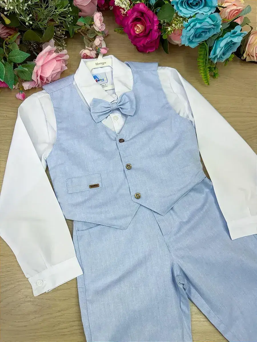 Conjunto social victor colete azul, foto 2
