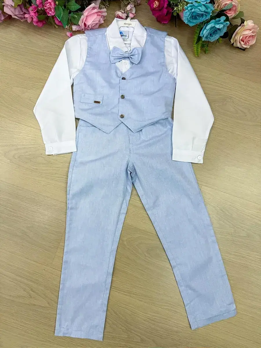 Conjunto social victor colete azul, foto 3