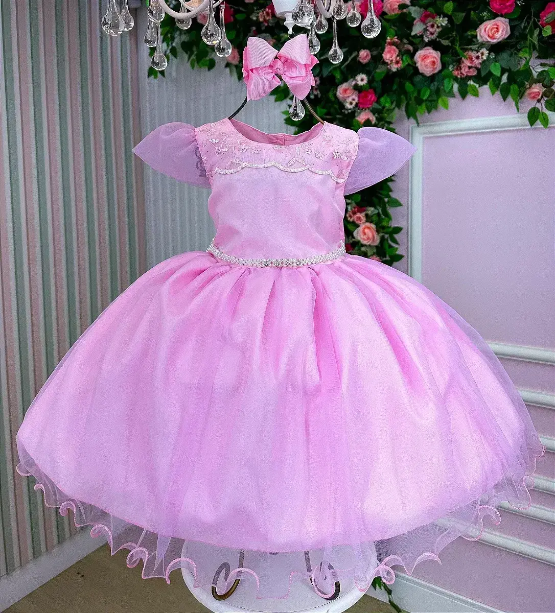 Vestido rosa carina