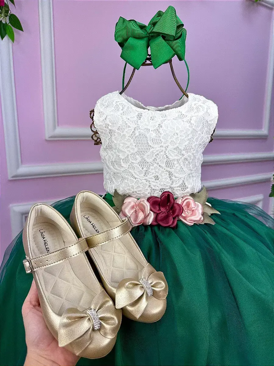 Vestido ivete peito off e saia verde bandeira, foto 4