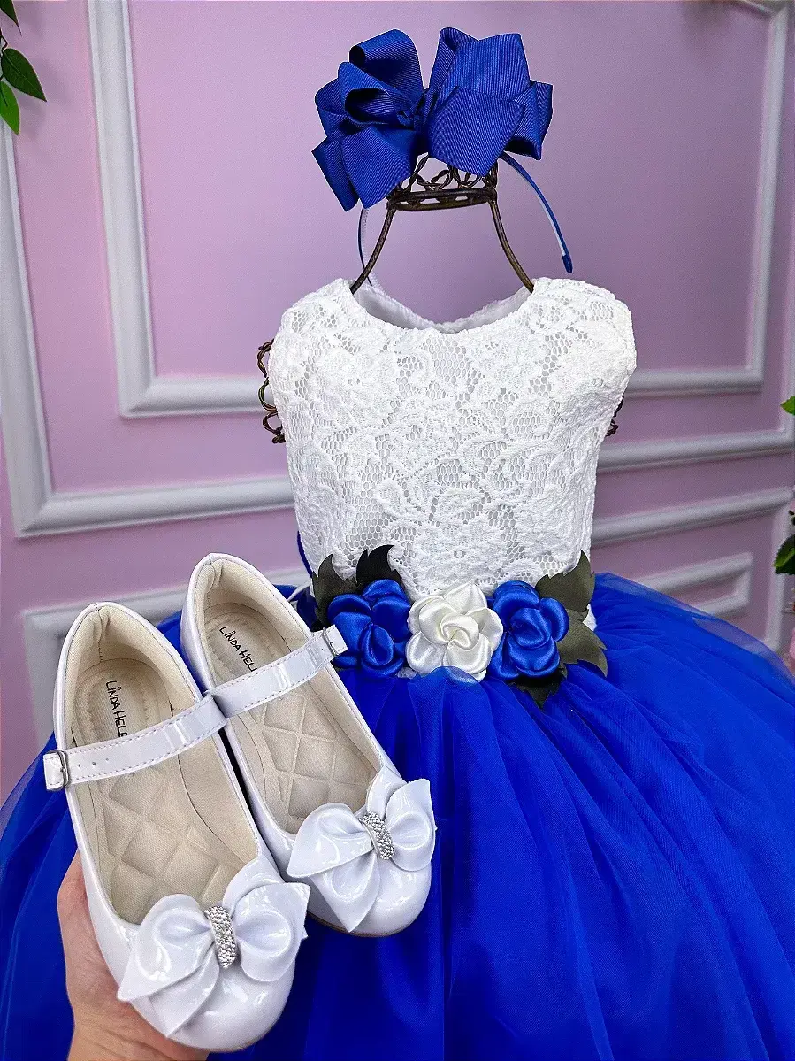 Vestido ivete peito off e saia azul royal, foto 3