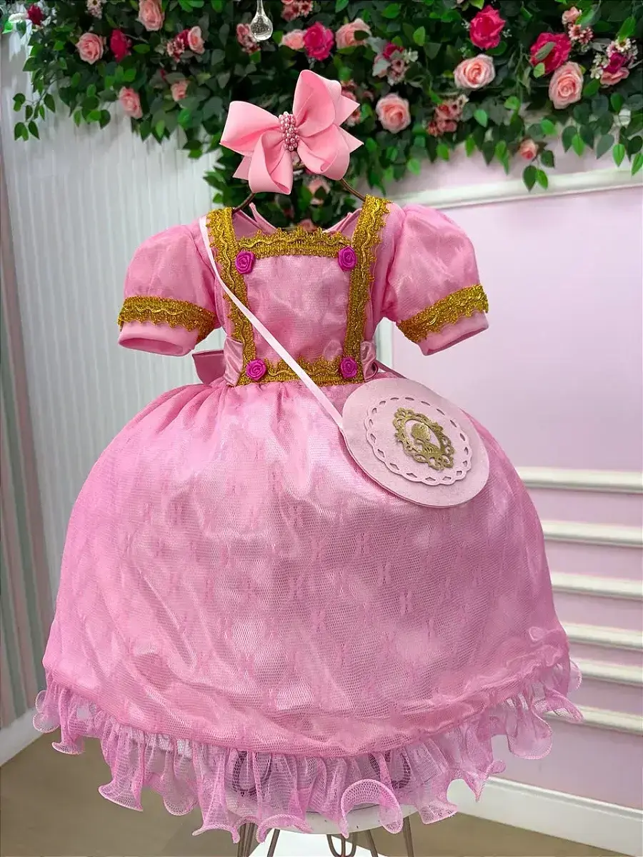 Fantasia festa princesa rosa, foto 4