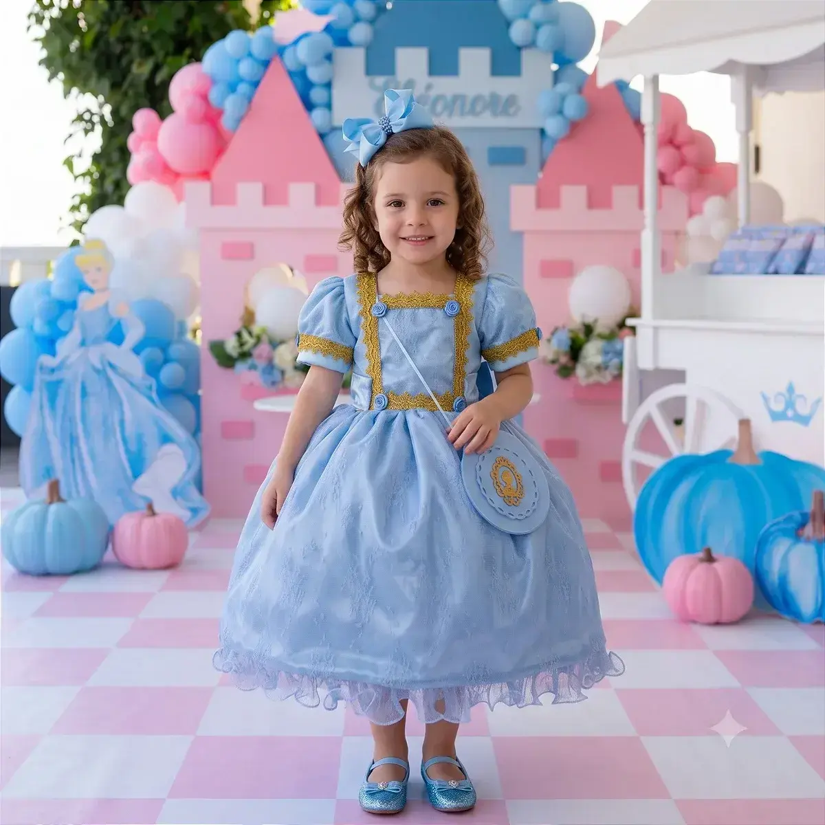 Fantasia festa princesa azul