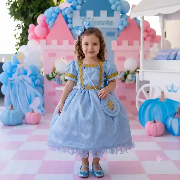 Fantasia festa princesa azul