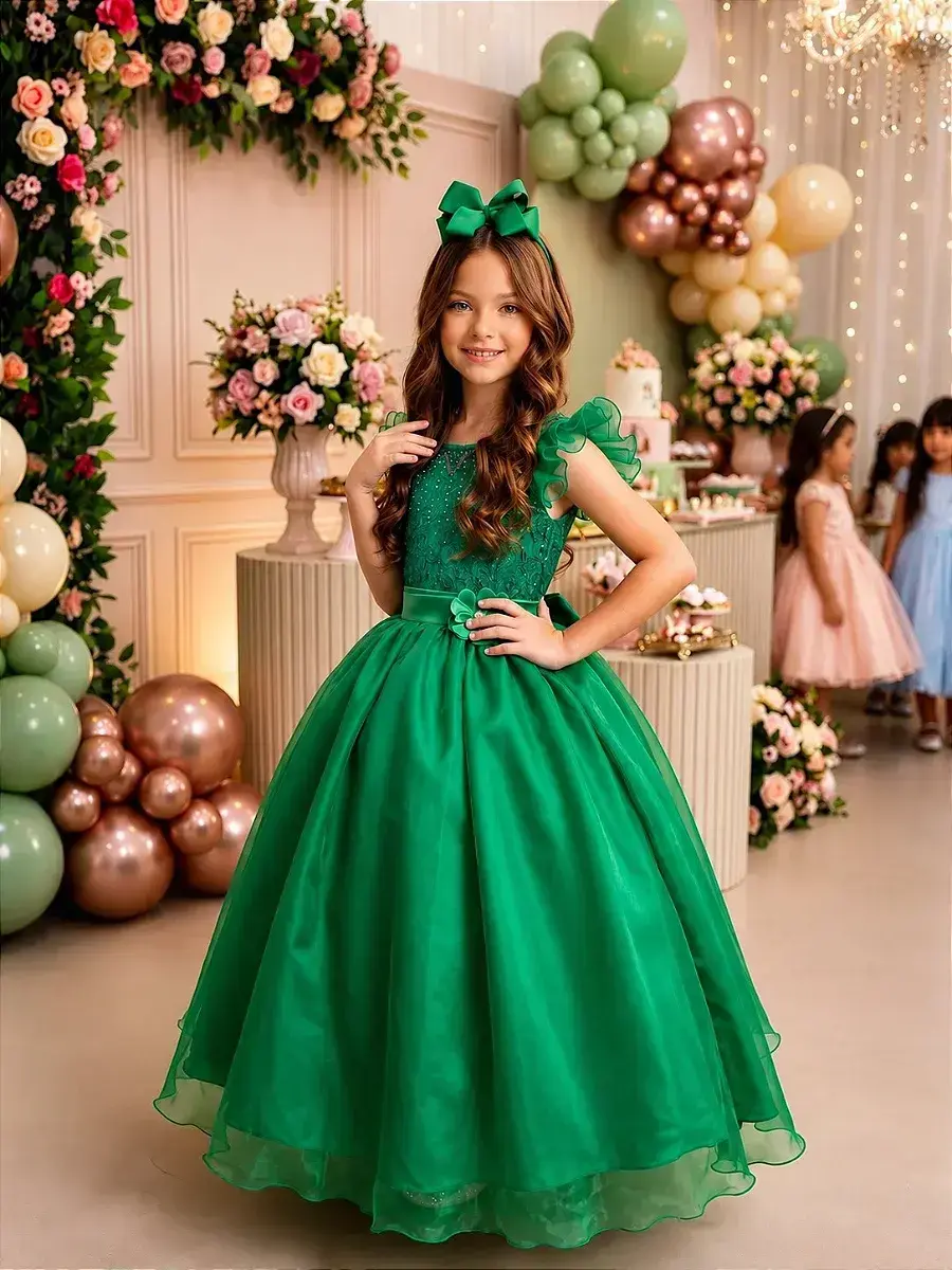 Vestido longo suzy verde bandeira, foto 2