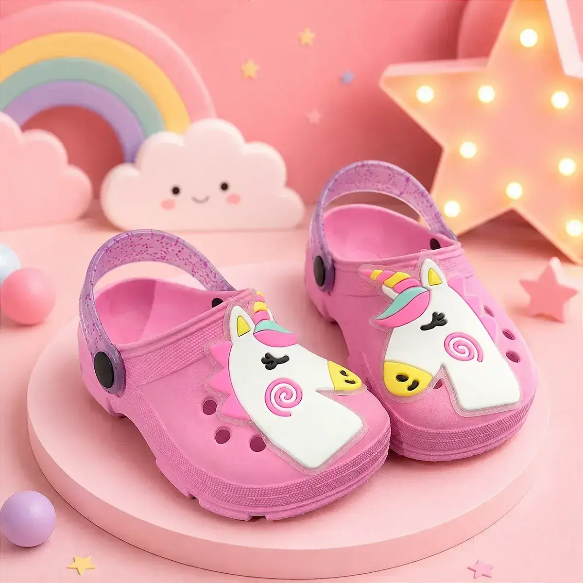 Babuche unicornio rosa, foto 2