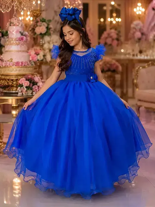 Vestido longo suzy azul royal