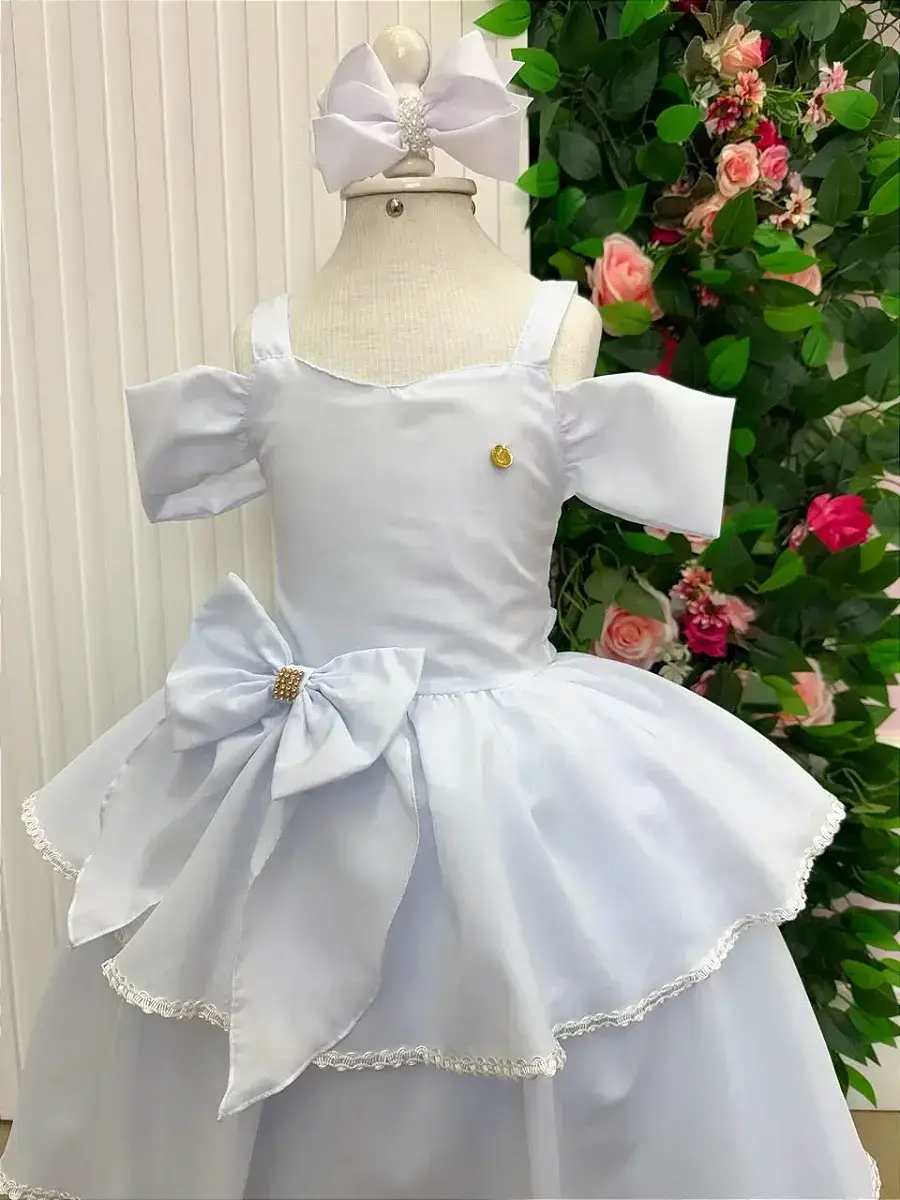 Vestido longo safira branco, foto 5