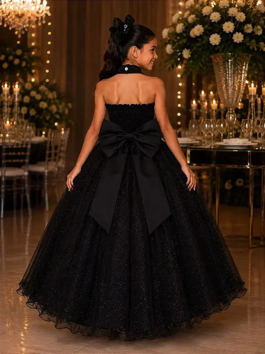 Vestido longo âmbar preto, foto 3