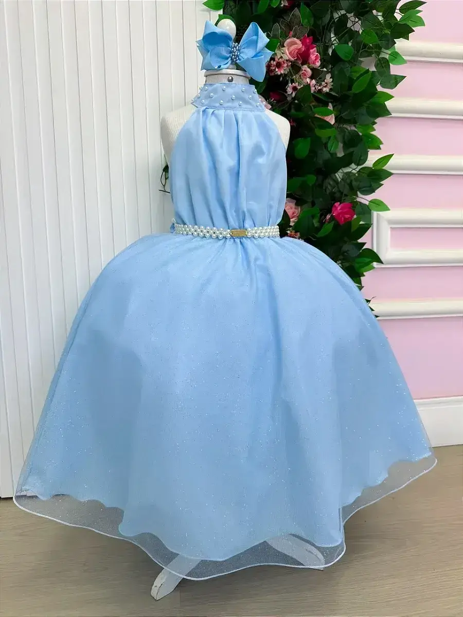 Vestido longo âmbar azul, foto 6