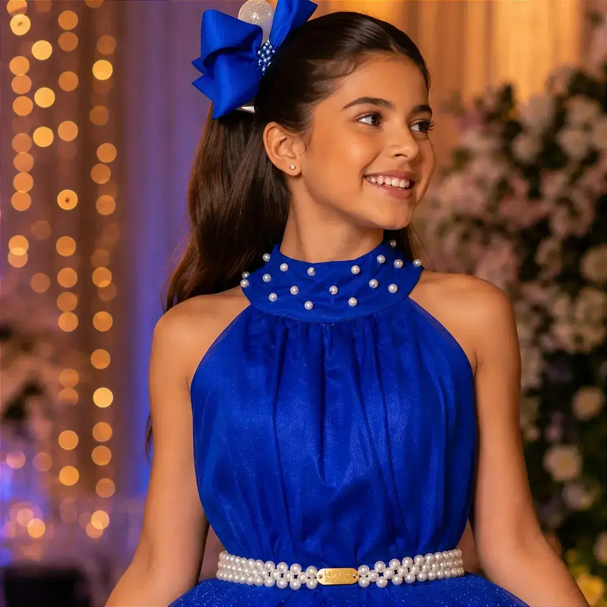 Vestido longo âmbar azul royal, foto 2