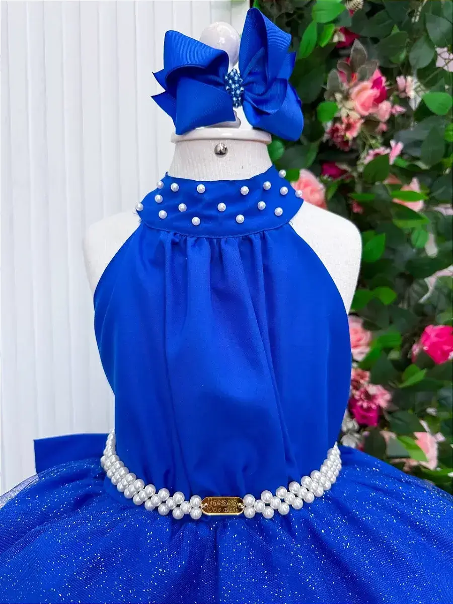 Vestido longo âmbar azul royal, foto 5