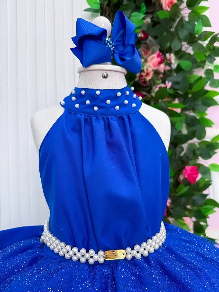 Vestido longo âmbar azul royal, foto 7