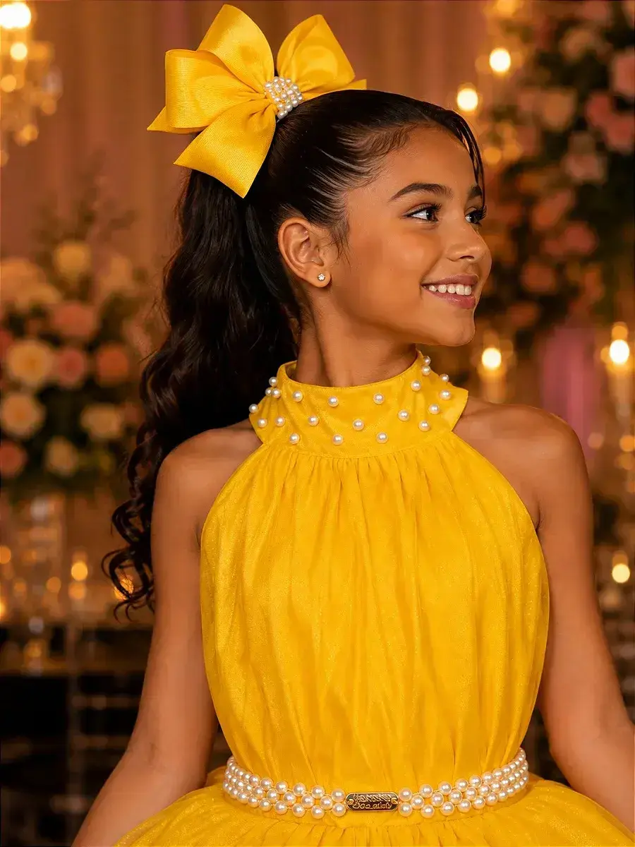 Vestido longo âmbar amarelo, foto 2