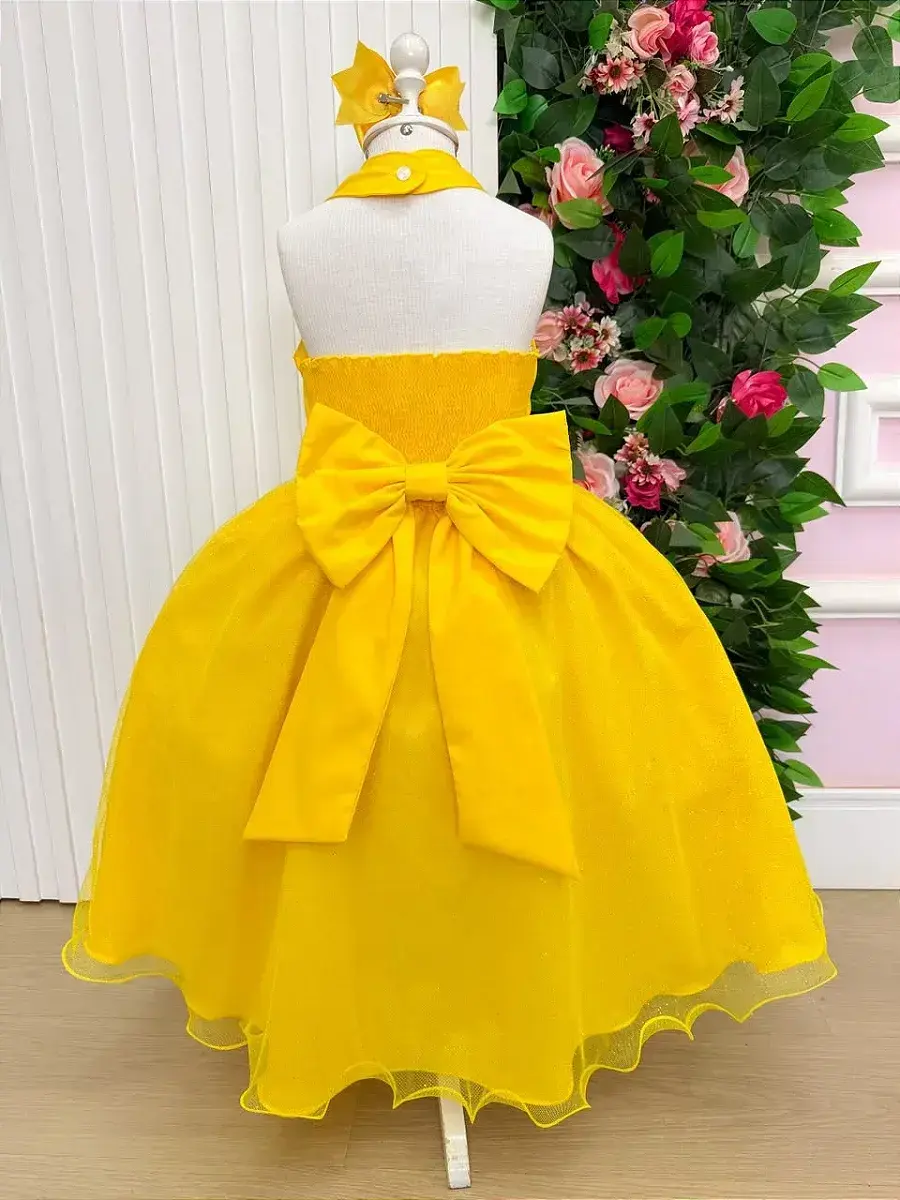Vestido longo âmbar amarelo, foto 8