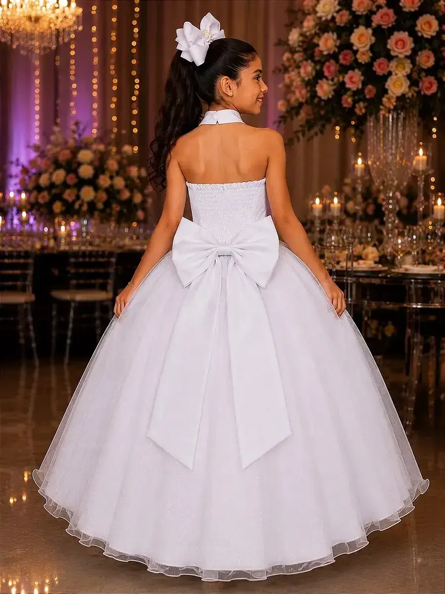 Vestido longo âmbar branco, foto 3