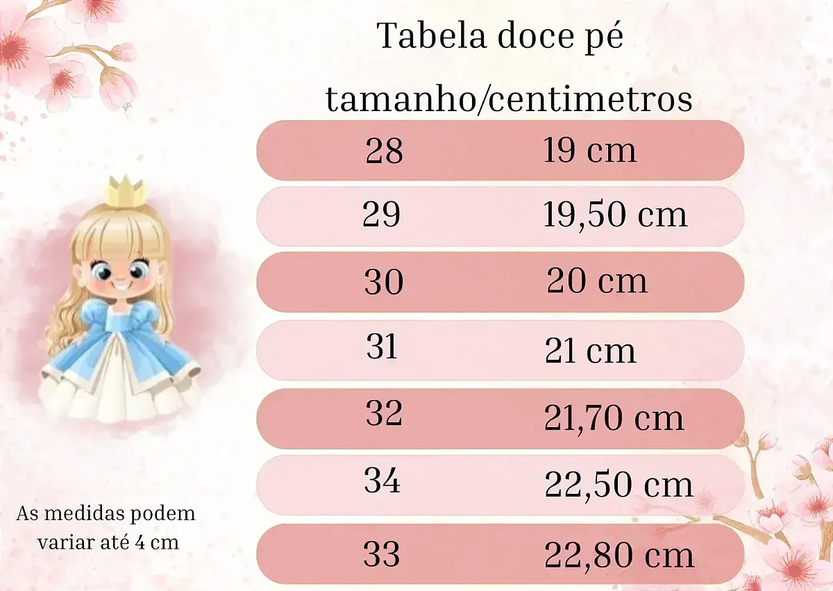 Guia de tamanhos