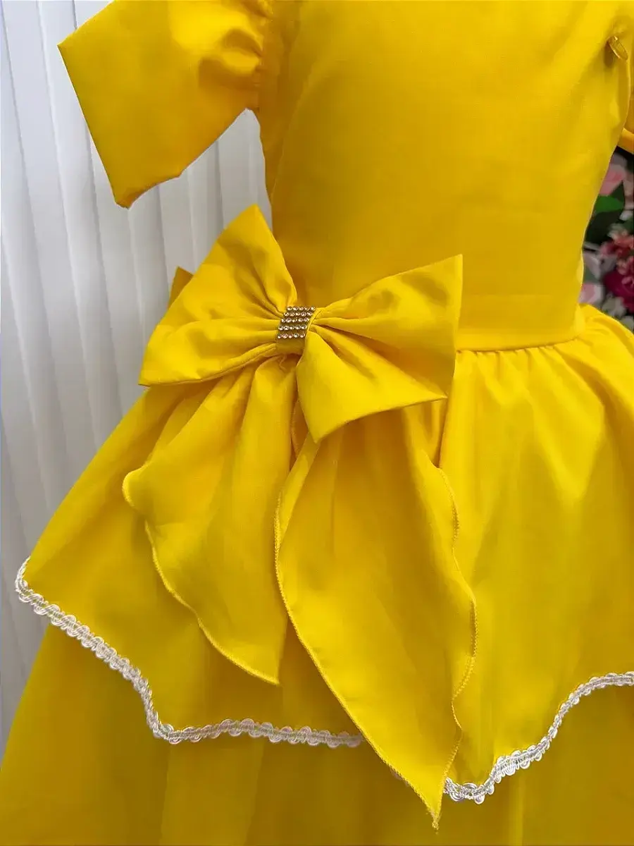Vestido longo safira amarelo, foto 4
