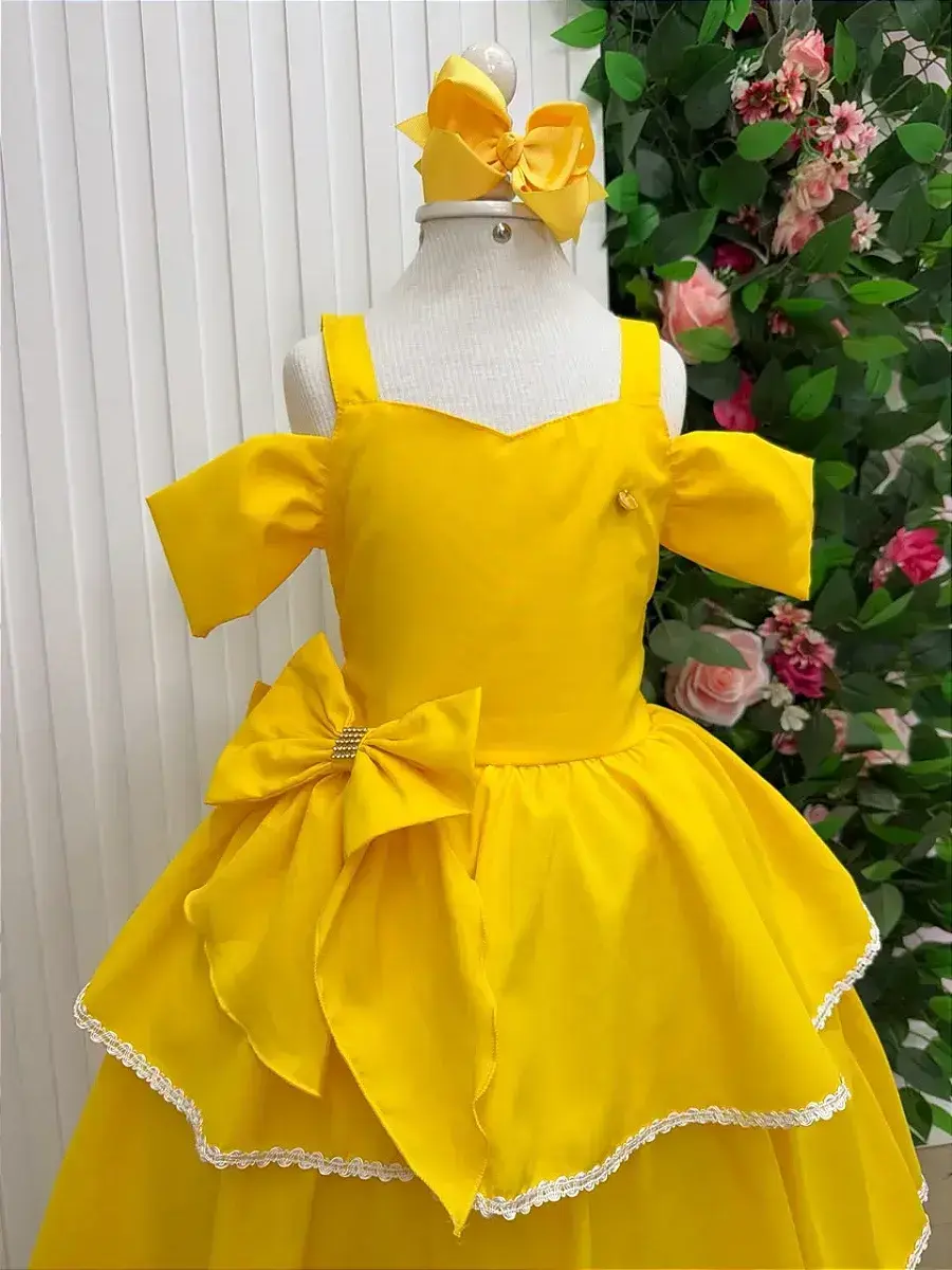 Vestido longo safira amarelo, foto 5