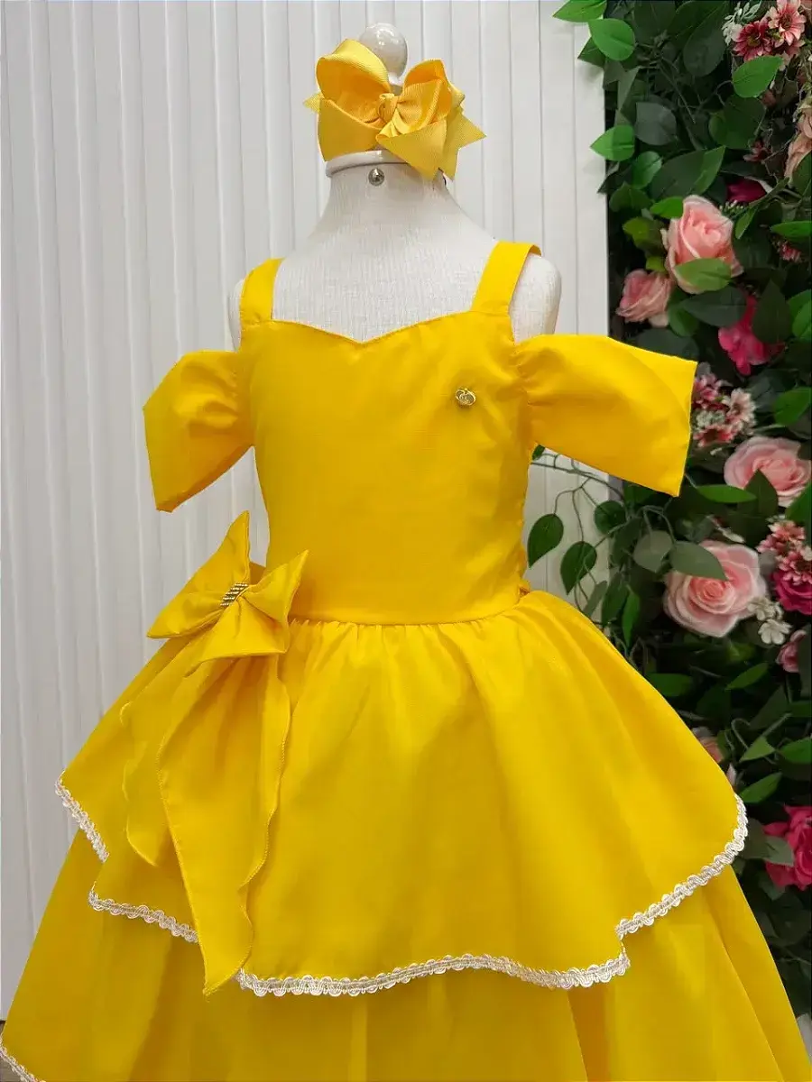 Vestido longo safira amarelo, foto 6