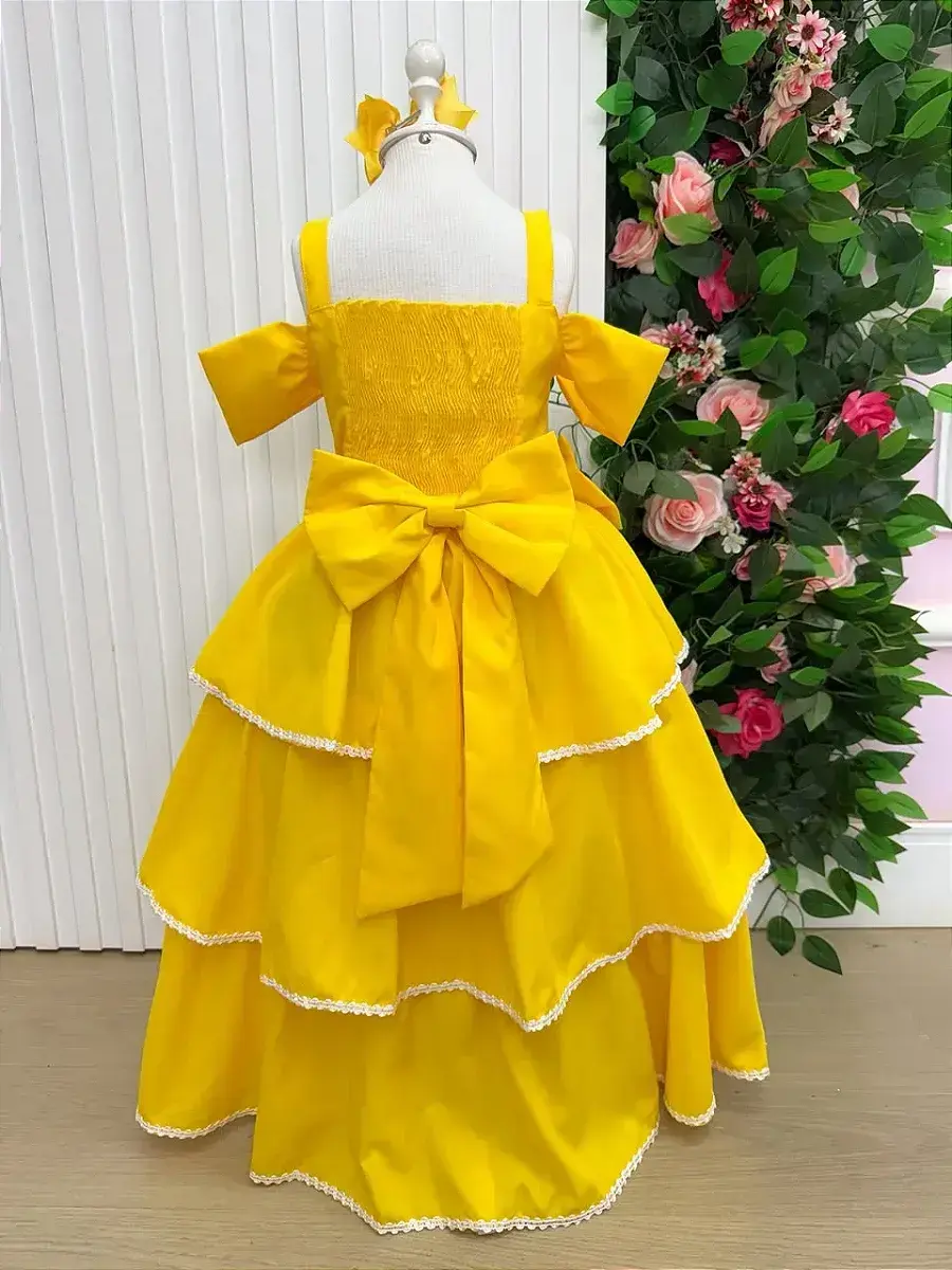 Vestido longo safira amarelo, foto 7