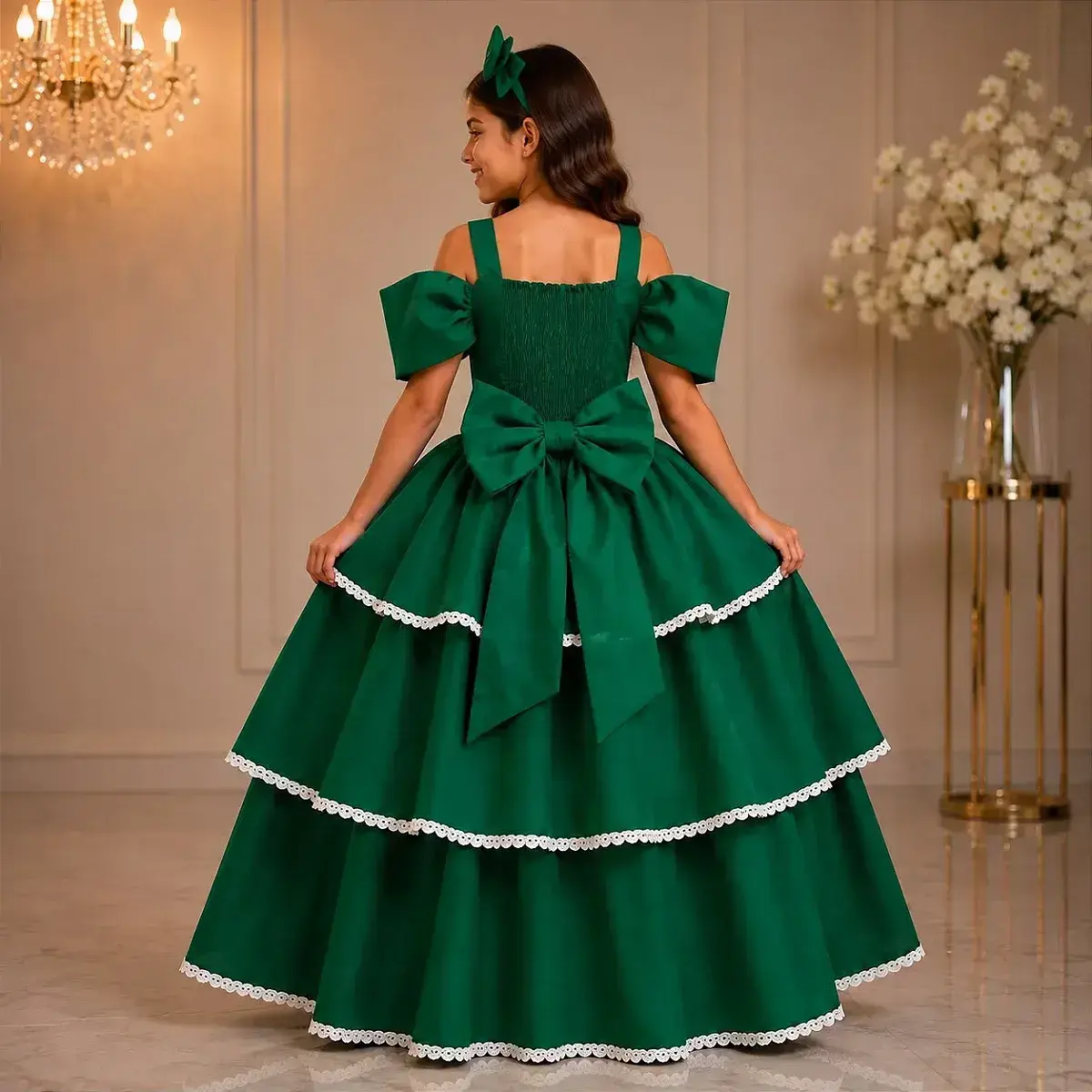 Vestido longo safira verde bandeira, foto 2