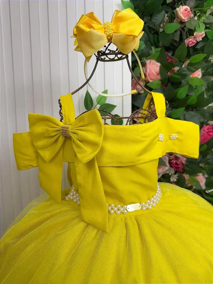Vestido longo festa amarelo, foto 5