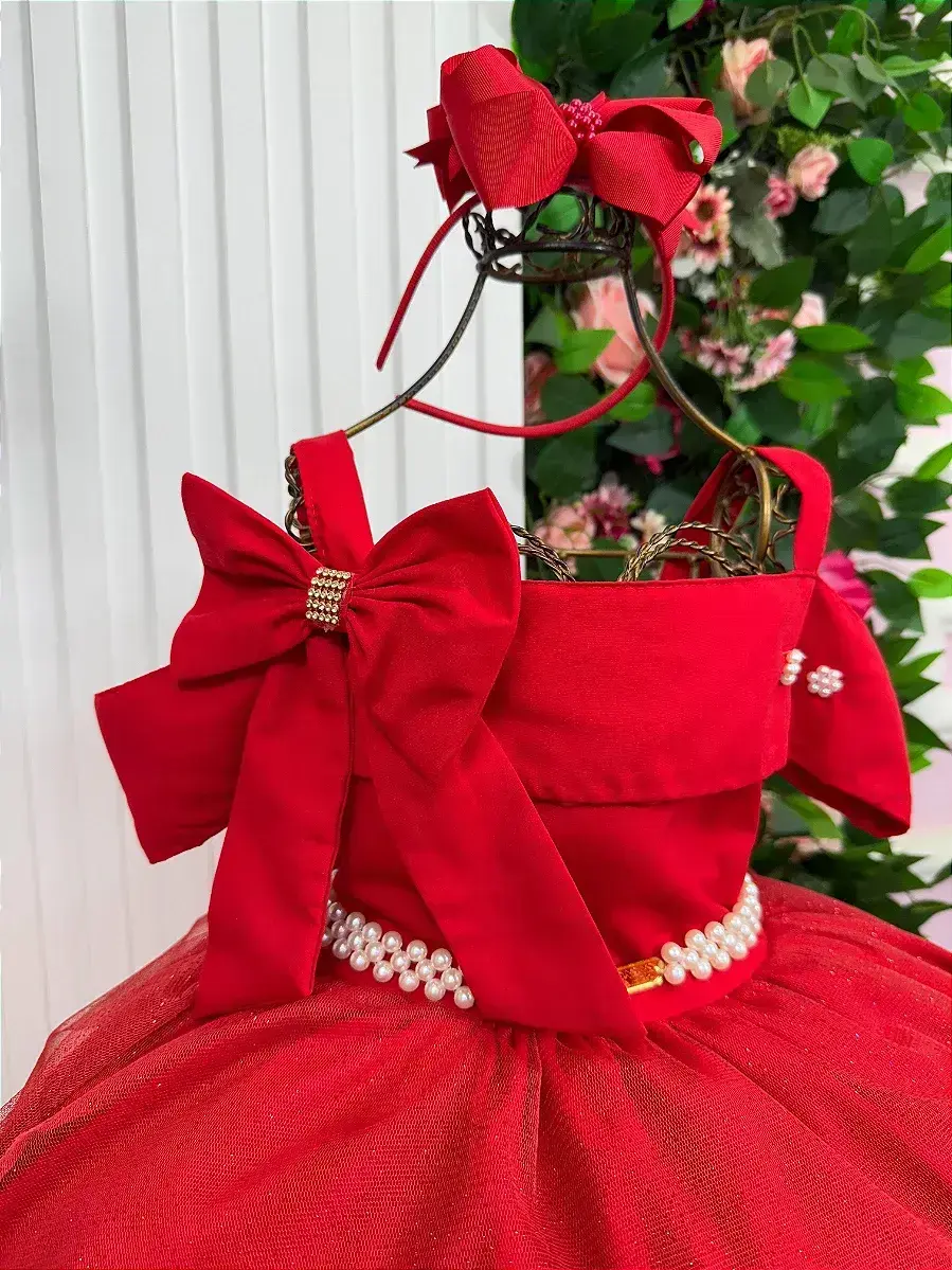 Vestido longo festa vermelho, foto 3