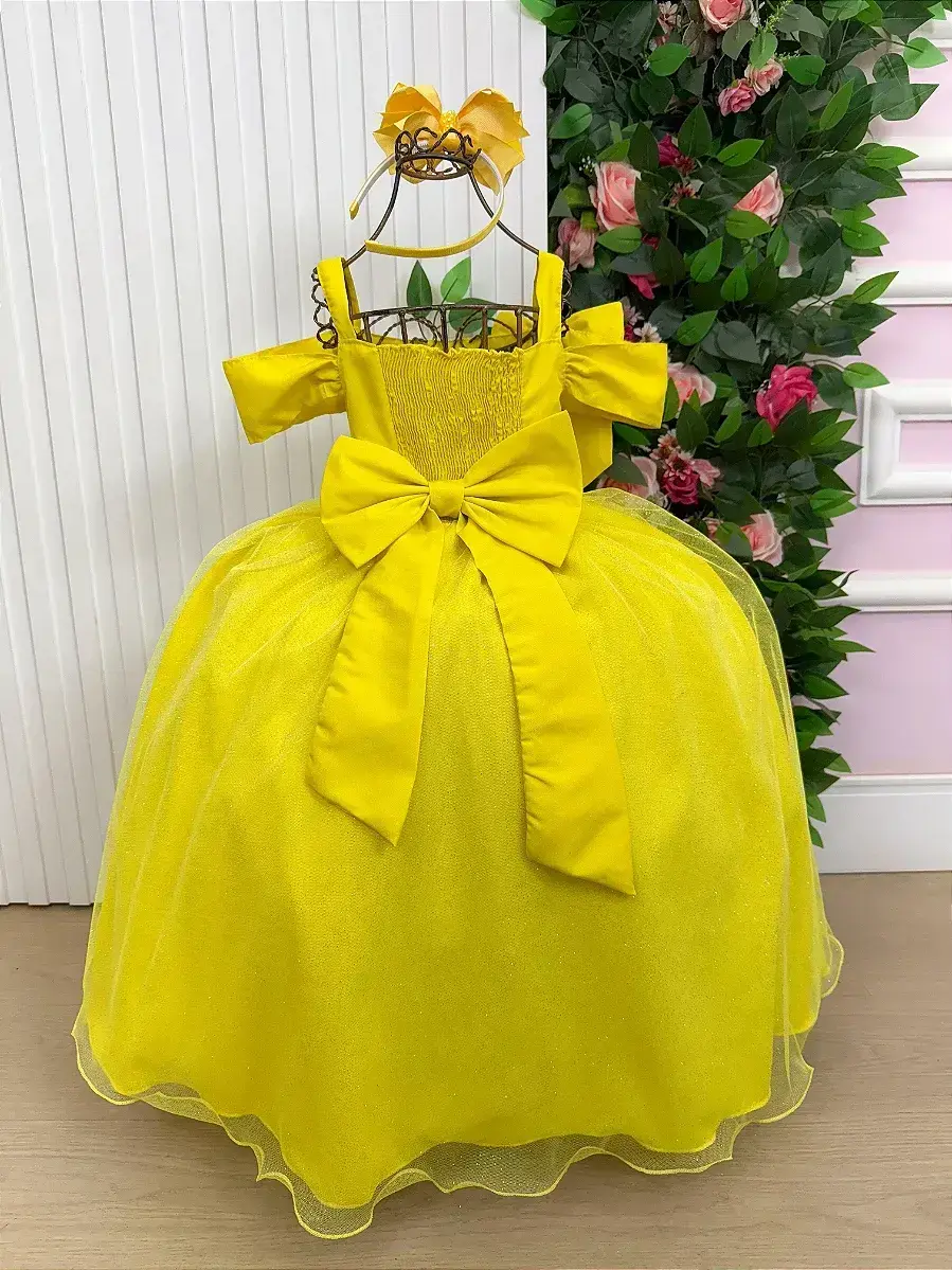 Vestido longo festa amarelo, foto 6
