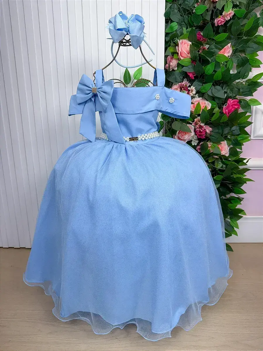 Vestido longo festa azul, foto 2