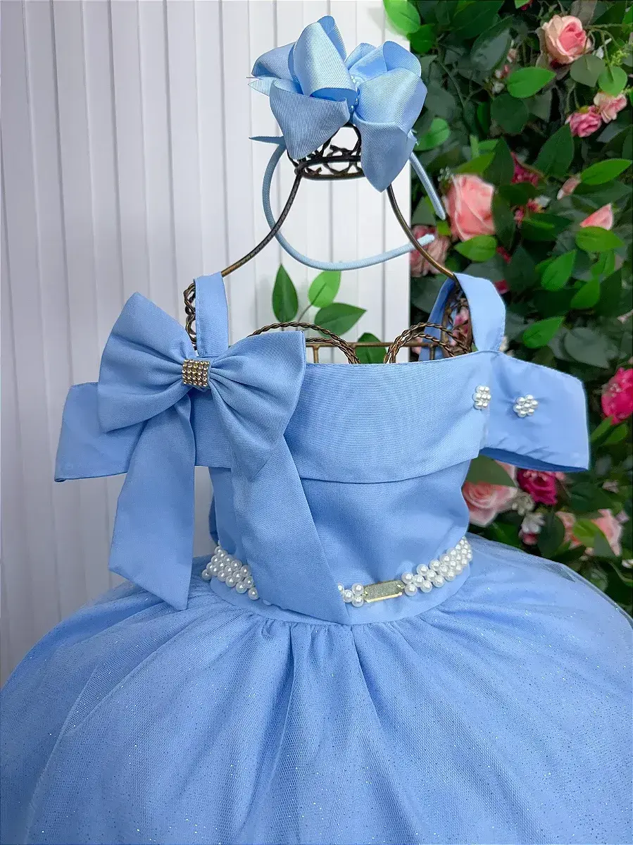 Vestido longo festa azul, foto 3