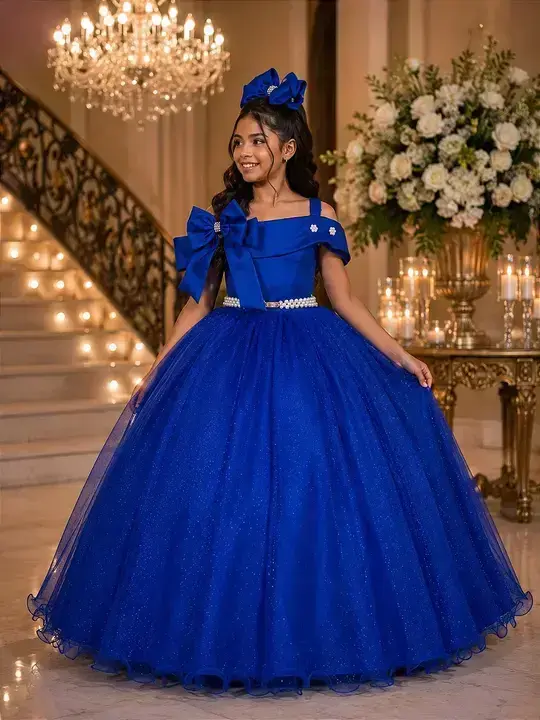 Vestido longo festa azul royal