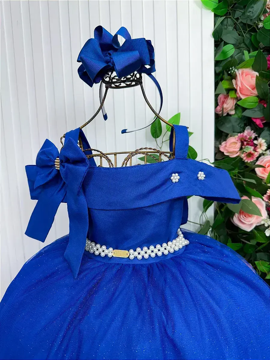Vestido longo festa azul royal, foto 4