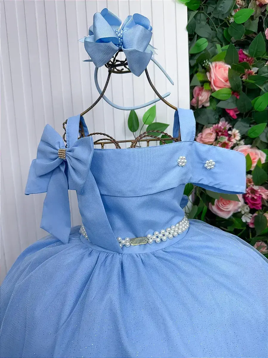 Vestido longo festa azul, foto 4
