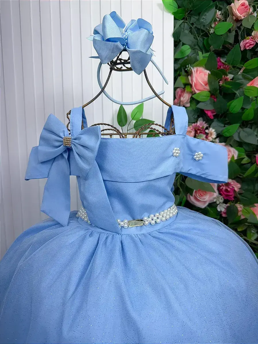 Vestido longo festa azul, foto 5