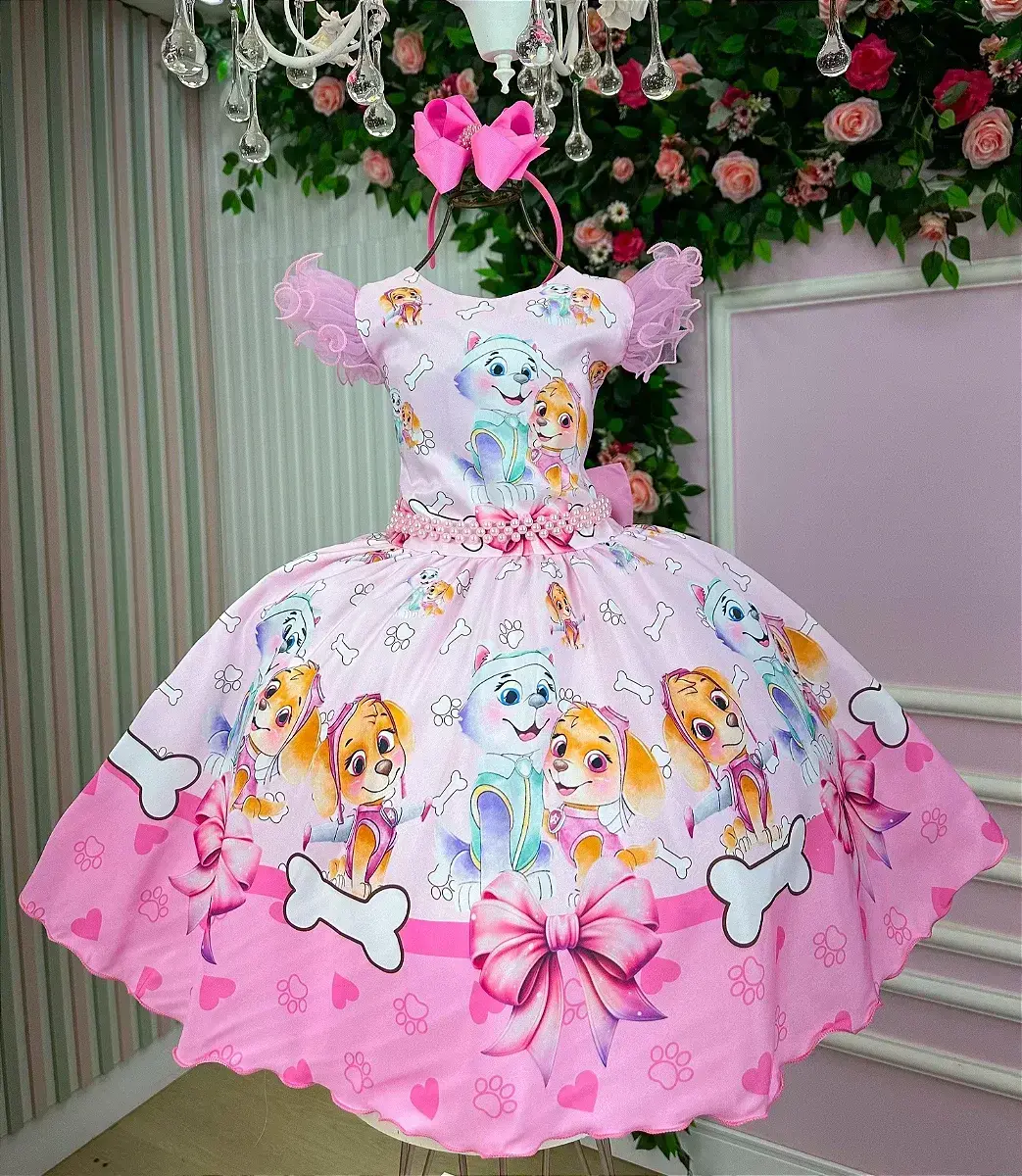 Vestido festa esquadrão canino